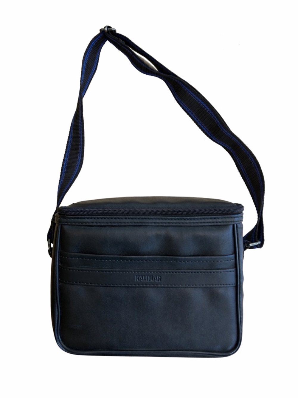 Kalimar Black Leather Camera Carrying Bag‎ Shoulder Strap Crossbody Compartments